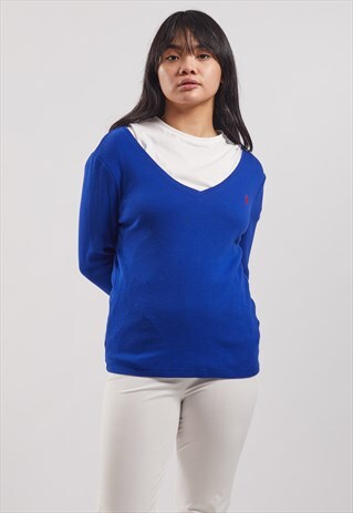 VINTAGE RALPH LAUREN LONG SLEEVE V-NECK TOP