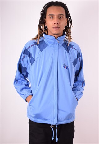 DIADORA MENS VINTAGE TRACKSUIT TOP JACKET XL BLUE 90S