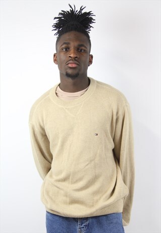 VINTAGE TOMMY HILFIGER BEIGE JUMPER