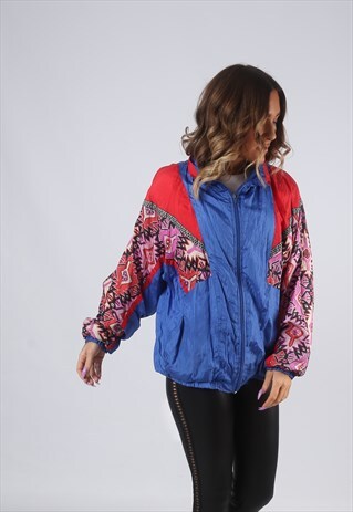 SHELL BOMBER JACKET PRINT OVERSIZED PATTERNED UK 14 (CKBD)