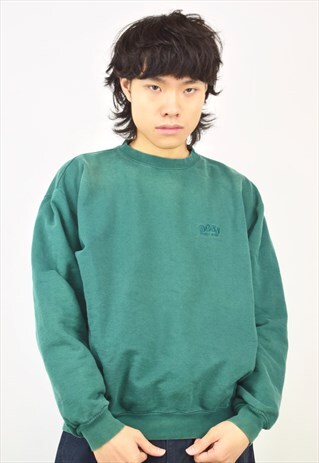 VINTAGE 90S HUGO BOSS GREEN SWEATSHIRT