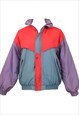 Vintage Puffer Padded Jacket 80s Decathalon Colourblock Coat