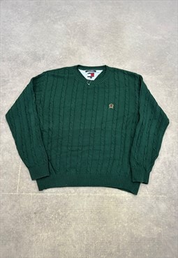 Vintage Tommy Hilfiger Knitted Jumper Cable Knit Sweater