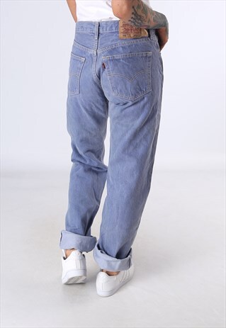 LEVIS 501'S DENIM JEANS BOYFRIEND HIGH WAISTED 10 - 12 (4AI)
