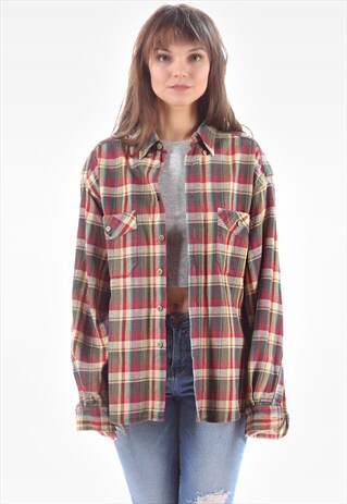VINTAGE PLAID FLANNEL SHIRT