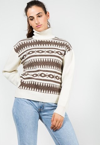 ON SALE VINTAGE 80S CLASSIC KNITWEAR JUMPER / S0125