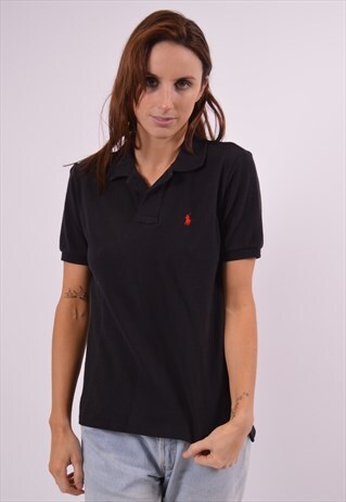 VINTAGE POLO RALPH LAUREN POLO SHIRT BLACK