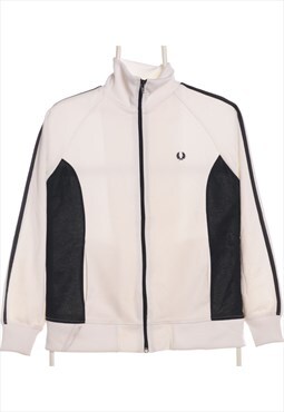 Fred Perry 90's Zip Up Sweatshirt Small White