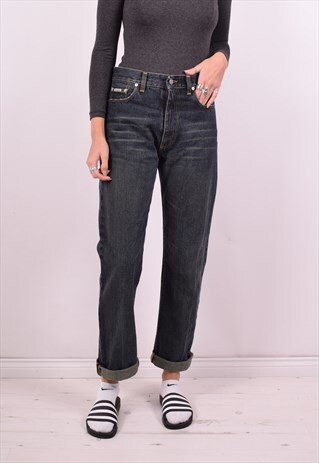 CALVIN KLEIN WOMENS VINTAGE JEANS W30 L32 BLUE 90'S