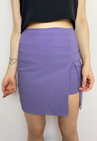 VINTAGE 90S PURPLE MINI SPLIT SKIRT