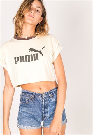 VINTAGE 90S USA CROP T-SHIRT/ R950