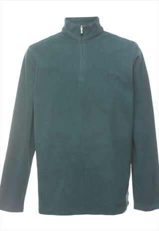 BEYOND RETRO VINTAGE CHAPS QUARTER-ZIP GREEN CLASSIC FLEECE