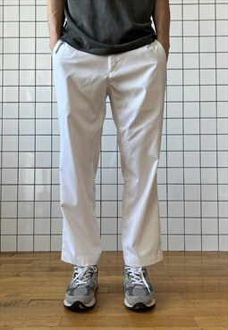 Vintage NIKE Pants Trousers White Drill