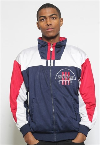 VINTAGE ADIDAS LOGO TRACK JACKET MULTI