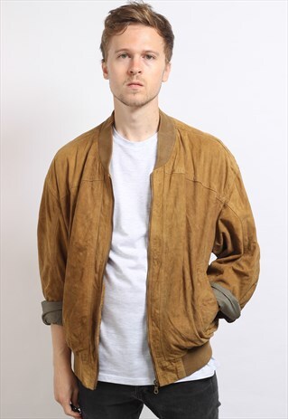 VINTAGE SUEDE BOMBER JACKET
