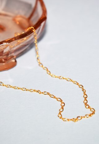 GOLD PRETTY CHAIN CHOKER NECKLACE