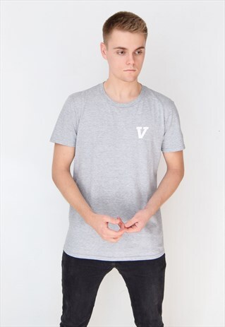 GREY V (WHITE) T-SHIRT