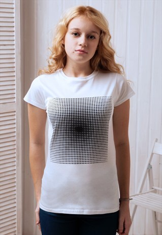 ABSTRACT GEOMETRIC GEOMETRY HEX PATTERN SHIRT MINIMAL PRINT
