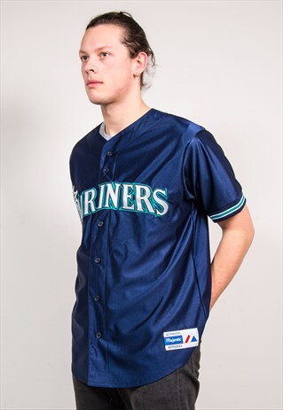 90'S VINTAGE SEATTLE MARINERS MLB OFFICIAL SPORTS JERSEY