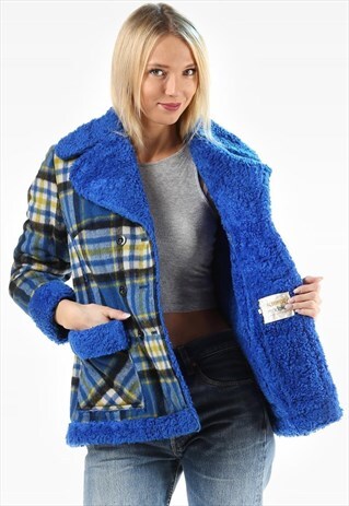 WOOL SHEARLING COAT MACKINAW JACKET