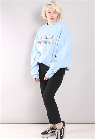 VINTAGE XMAS CHRISTMAS PRINT SWEATSHIRT