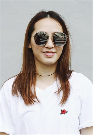 SQUARE OVERSIZED SUNGLASSES - SILVER