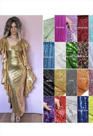 SEQUIN FRILLY DRESS IN BESPOKE COLOURS 