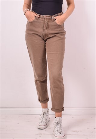 VERSACE WOMENS VINTAGE JEANS W32 L28 BROWN 90S