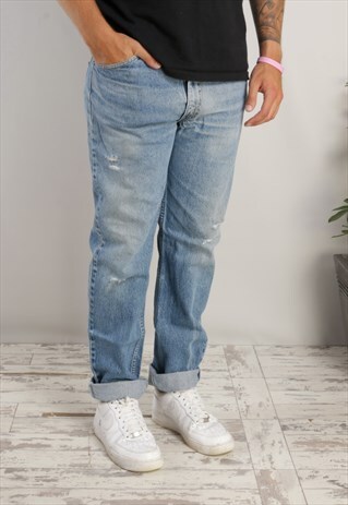 VINTAGE LEVI'S 505 DISTRESSED RIPPED JEANS JE3