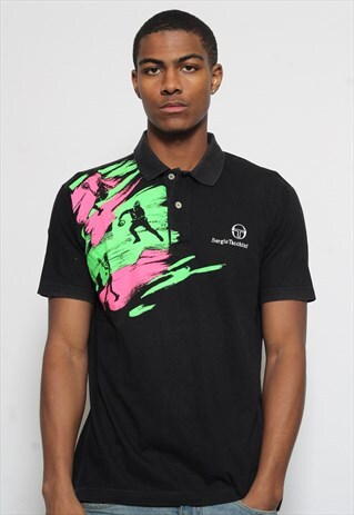 VINTAGE SERGIO TACCHINI POLO SHIRT BLACK