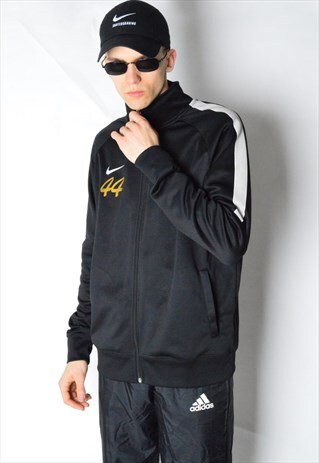 VINTAGE 90S BLACK NIKE TRACK JACKET