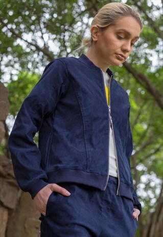 DALLAS FAUX SUEDE BOMBER JACKET