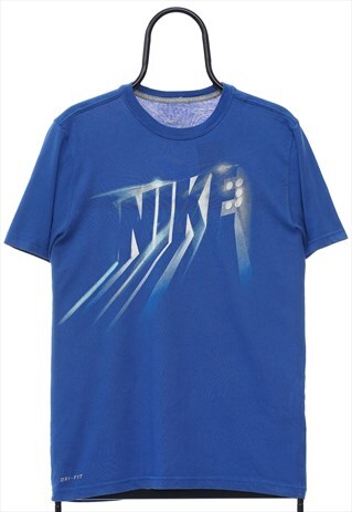 VINTAGE NIKE SPELLOUT GRAPHIC BLUE TSHIRT WOMENS