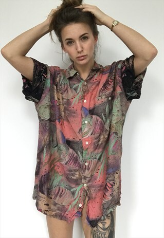 PATTERNED OVERSIZED RETRO VINTAGE UNISEX FESTIVAL SHIRT