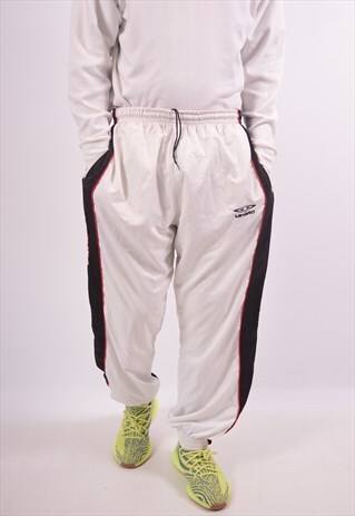 VINTAGE UMBRO TRACKSUIT TROUSERS WHITE