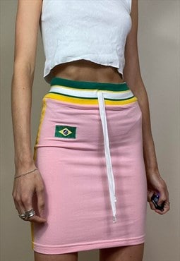 Vintage Y2K 00'S Summer Holiday Festival Brazil Mini Skirt