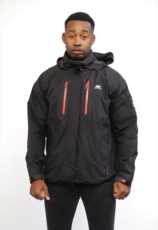VINTAGE BLACK HELLY HANSEN JACKET