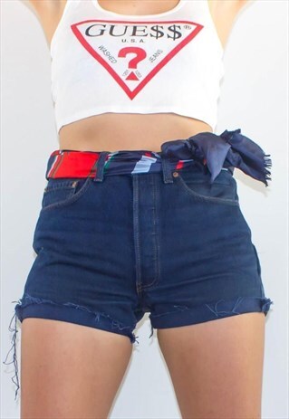 VINTAGE HIGH WAIST 80'S BLUE MOM LEVI SHORTS