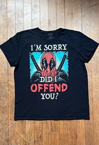 MARVEL BLACK PRINT T - SHIRT
