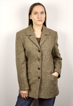 Sonia Bogner Women's L Wool Blazer Jacket Coat Top German