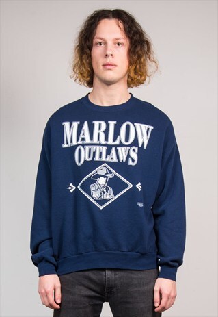 90'S VINTAGE MARLOW OUTLAWS COLLEGE SPORTS SWEATSHIRT TOP