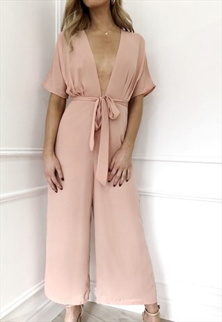 BLUSH CULOTTE JUMPSUIT