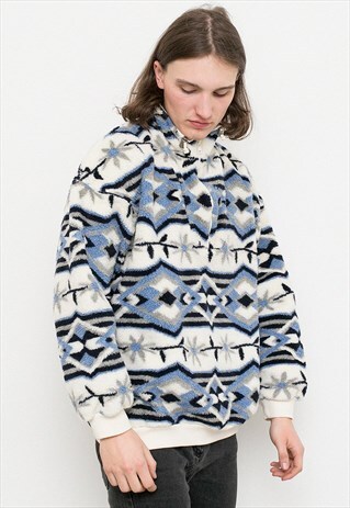 FLUFFY AZTEC JACKET