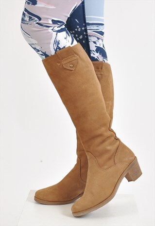 VINTAGE 90'S SUEDE LEATHER KNEE HIGH BOOTS