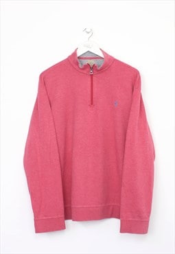 Vintage Ralph quarterzip sweatshirt in pink. Best fits XL