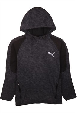 Vintage 90's Puma Hoodie Sportswear Pullover Grey Medium