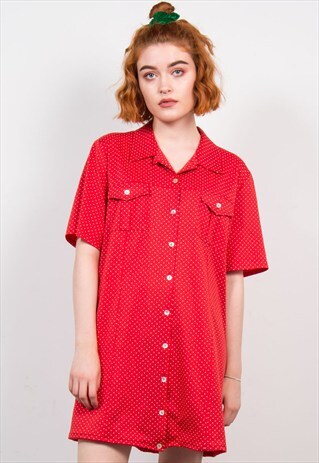 VINTAGES 90'S GRUNGE POLKA DOT MINI DRESS