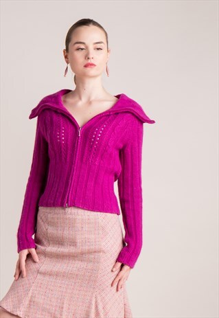 VINTAGE LAMBSWOOL ZIP UP TOP