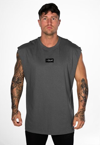 SUPREME SLEEVELESS TANK VEST T-SHIRT - SMOKE GREY