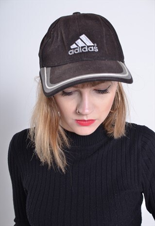 VINTAGE ADIDAS BASEBALL CAP HAT BLACK